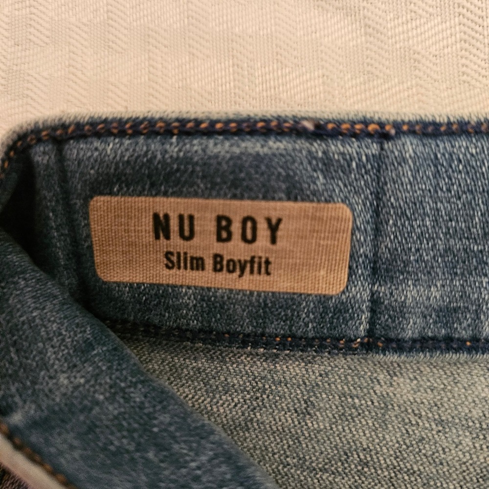 True Religion Nu Boy‎ Slim Boyfit Jeans Womens 25 Blue Distressed Medium Wash - Picture 3 of 8